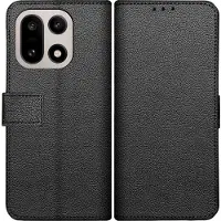 Just in Case PU-Leder Book Hülle Schwarz OnePlus 15 (OnePlus 15), Coque pour téléphone portable, Noir