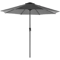 OEM Parasol octogonal de jardin, 3 mètres de diamètre, gris, en polyester, pliable avec poignée, protection solaire pour le jardin, le balcon et la terrasse