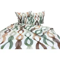 Zbyszko Linge de lit, linge de lit en coton, haute qualité 160x200 1345-2 Vagues vertes