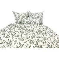 Zbyszko Linge de lit, linge de lit en coton, haute qualité 160x200 1337-1 Herbes vertes, feuilles
