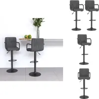 vidaXL Tabouret de bar 2 pcs velours gris foncé - Tabouret de bar