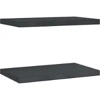 vidaXL Étagères murales 2 pcs 50x30x3 cm noir acier inoxydable