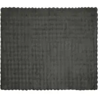 vidaXL Couverture en Fourrure de Lapin Synthétique Gris foncé