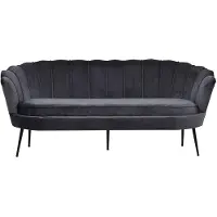 Ebuy24 Nice canapé 3 personnes en velours, gris.