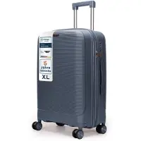 4FLY Valise rigide CoreMatte PP 28 pouces Bagage enregistré – Taille XL – Bleu