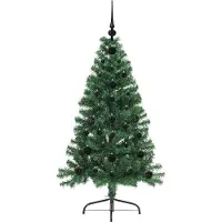 vidaXL Sapin de Noël artificiel pré-éclairé Vert 120 cm PVC