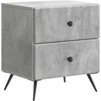 vidaXL Cabinet de chevet avec tiroir Gris béton 43 x 34,5 x 47,5 cm