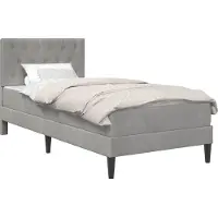 vidaXL Lit avec matelas et tête de lit, gris clair, 80 x 200 cm, velours