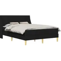 vidaXL Sommier avec matelas Noir 120 x 190 cm Polyester
