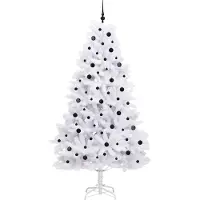 vidaXL Sapin de Noël Artificiel à Branches Articulées Blanc 240 cm
