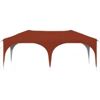 vidaXL Tente de réception pliable 575 x 288 x 245 cm, couleur terre cuite, tissu Oxford