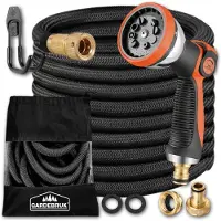Gardebruk Tuyau d'arrosage noir 30m flexible
