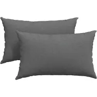 vidaXL Coussins de canapé 2 pcs Gris foncé 50 x 30 cm tissu