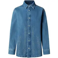 Pepe Jeans Ellen Ikat Long Sleeve Shirt Bleu XL Femme