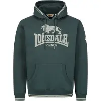 Lonsdale Sweat-shirt 'Outwood' vert foncé / blanc cassé