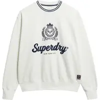 Superdry pour femme. W2012468A Sweat-shirt Country Club blanc (M), Casuel, Coton, Manche longue