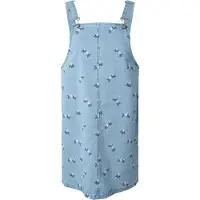 Pieces Jupe-salopette 'PCFlora' bleu denim / sapin / rosé
