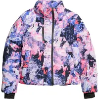 Superdry pour femme. WS110169A Veste de ski matelassée à coupe carrée lilas (L), Sport, Violet, Neige, Durable, Nylon recyclé