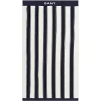 Gant Serviette de plage bleu foncé / blanc naturel