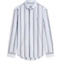 Tommy Hilfiger Chemise 'Regular Fit Multicolour Stripe' bleu marine / bleu clair / rose / blanc