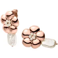 Purelei Boucles d'oreilles 'Floral Pearly' or rose