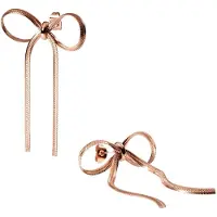 Purelei Boucles d'oreilles 'Bow' or rose