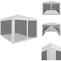 vidaXL Tente de réception avec 4 parois latérales en maille 3 x 3 m - Pavillons & Tentes de réception