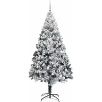 vidaXL Sapin de Noël artificiel Vert 240 cm PVC, Acier et Plastique