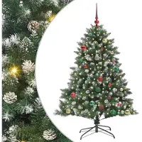 vidaXL Sapin de Noël artificiel avec 150 LED Vert 105 x 105 x 150 cm