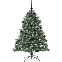 vidaXL Sapin de Noël artificiel avec 150 LED Vert 105 x 105 x 150 cm