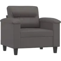 vidaXL Fauteuil gris 60 cm similicuir