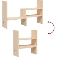 vidaXL Support d'écran (39-72)x17x43 cm pin massif