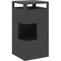 vidaXL , foyer de jardin noir, 50 x 50 x 100 cm, en acier résistant aux intempéries