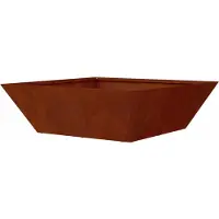 vidaXL Cache-pot de jardin 5 pcs Rouillé 50 x 50 x 15 cm