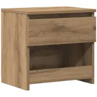 vidaXL Table de chevet chêne artisanal 40x30x39 cm bois d'ingénierie