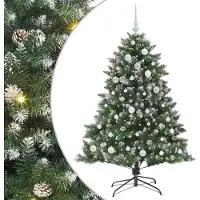 vidaXL Sapin de Noël artificiel avec 150 LED Vert 105 x 105 x 150 cm