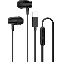 Canyon SEP-5, casque intra-auriculaire, contrôle intégré, basses profondes, câble USB-C 1,2m, noir