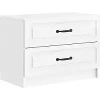 vidaXL Cabinet de chevet Blanc brillant 62 x 34,5 x 44,5 cm