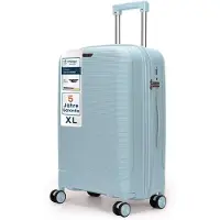4FLY Valise rigide CoreMatte PP 28 pouces Bagage enregistré – Taille XL – Bleu clair