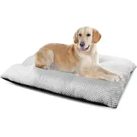 OEM Lit pour chien 90 x 70 x 8 cm - Coussin lavable pour chiens de taille moyenne et grande (gris)
