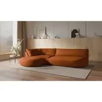 Wintech Canapé d’angle gauche minimaliste Ace à forme arrondie-Velluto 33
