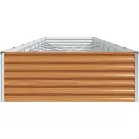 vidaXL Lit surélevé brun clair 775 x 100 x 36 cm Acier galvanisé