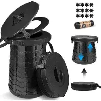 OEM Toilettes portables, réglables en hauteur, pouvant supporter jusqu'à 300 kg, avec 20 sacs en plastique et un sac de transport pour la voiture.