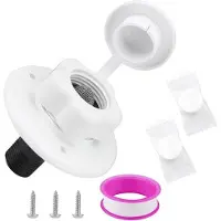 OEM Raccord d'arrivée d'eau avec soupape de surpression et raccord pour tuyau d'eau de mer - 1/2 pouce BSP - pour camping-cars et bateaux - Gris