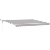 vidaXL , store enroulable gris clair, 400 x 350 cm, polyester