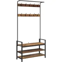vidaXL Porte-manteau Bois ancien 95 x 34 x 184 cm Bois d'ingénierie