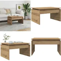 vidaXL Table basse Artisan-Chêne 68x50x38 cm Bois composite
