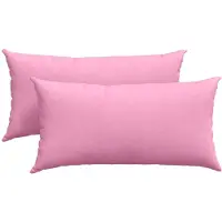 vidaXL Coussins de canapé 2 pcs Rose 80 x 40 cm tissu