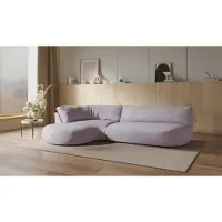Wintech Canapé d’angle gauche minimaliste Ace à forme arrondie-Velluto 14