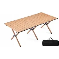 FIND IT IMPORT EXPORT, S.L. TABLE DE JARDIN 120x90cm robuste résistant sac de camping robuste robuste robuste marron